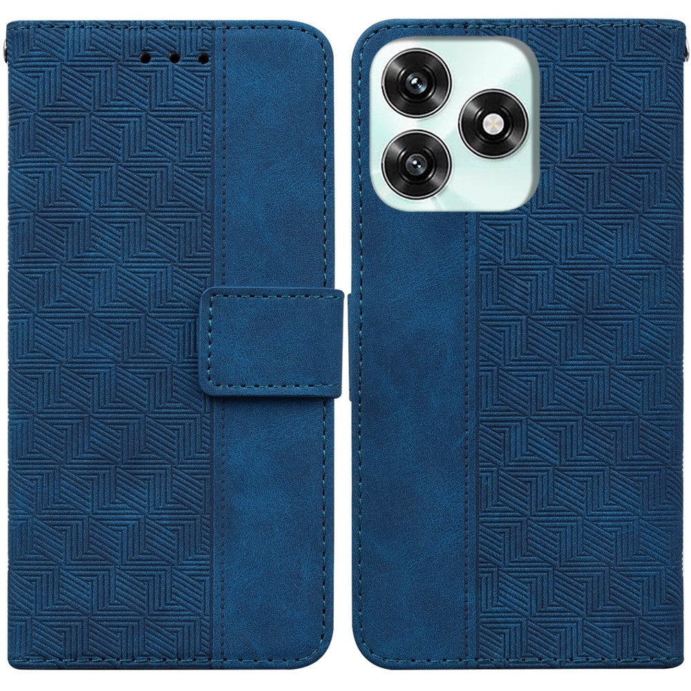 Etui til Honor Play10A 4G / X5c Plus 4G / X5c 4G Geometri Mønster Læderpung Telefoncover med Håndrem