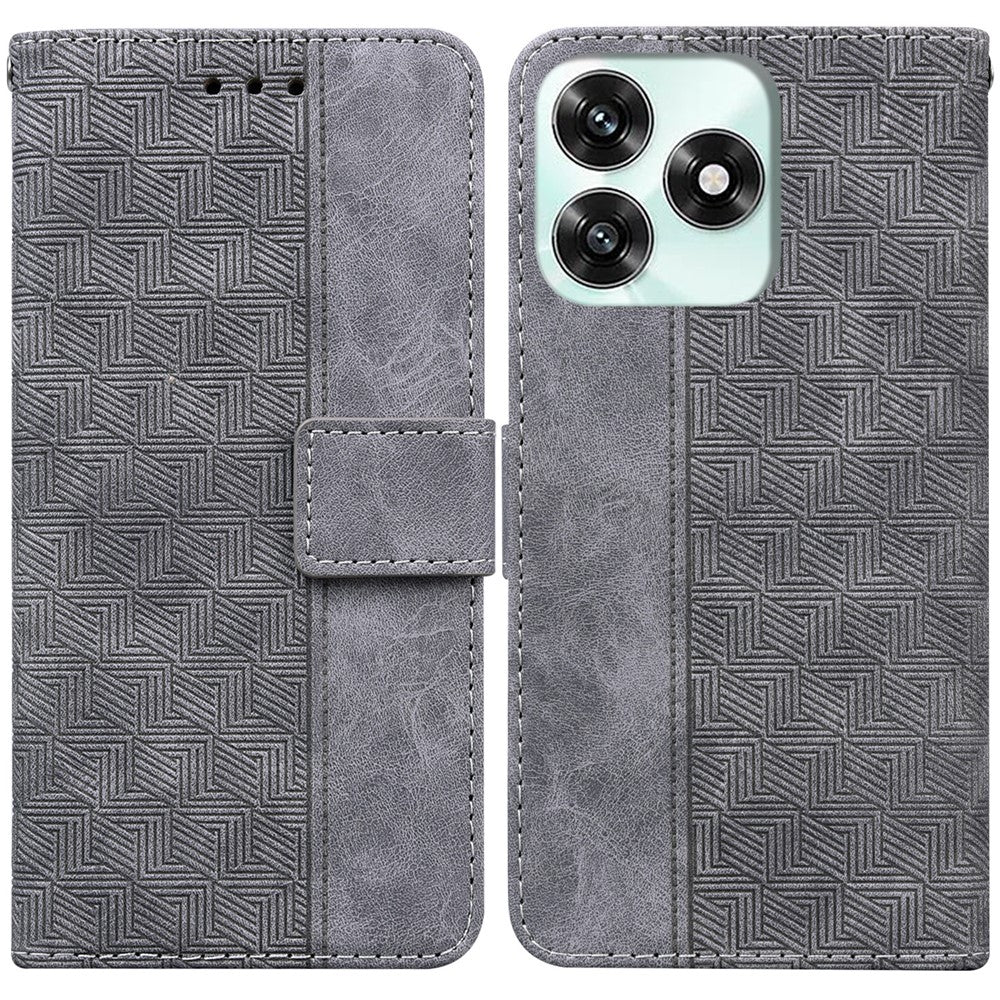 Etui til Honor Play10A 4G / X5c Plus 4G / X5c 4G Geometri Mønster Læderpung Telefoncover med Håndrem