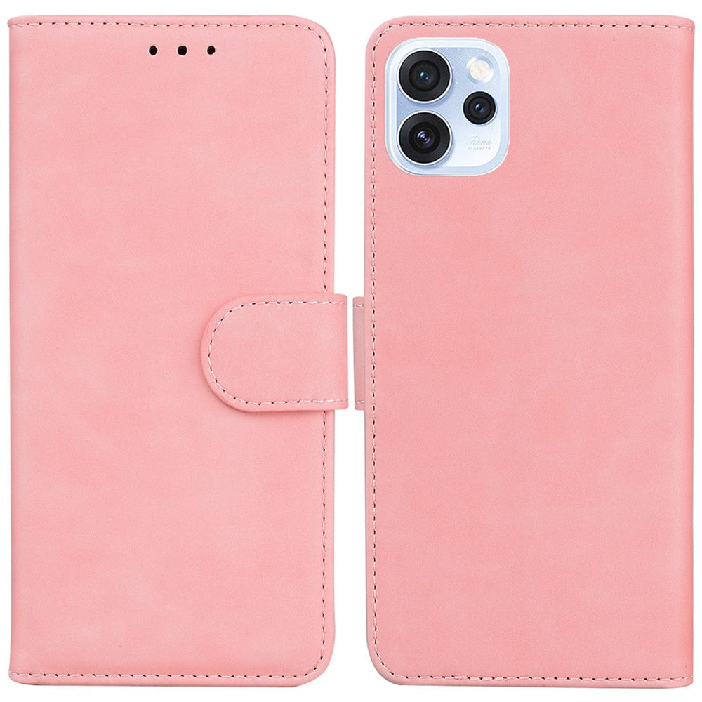 For Oppo Reno15 Pro Max 5G (Global)  /  Reno15 Pro 5G (China) Case Solid Color Leather Wallet Phone Cover