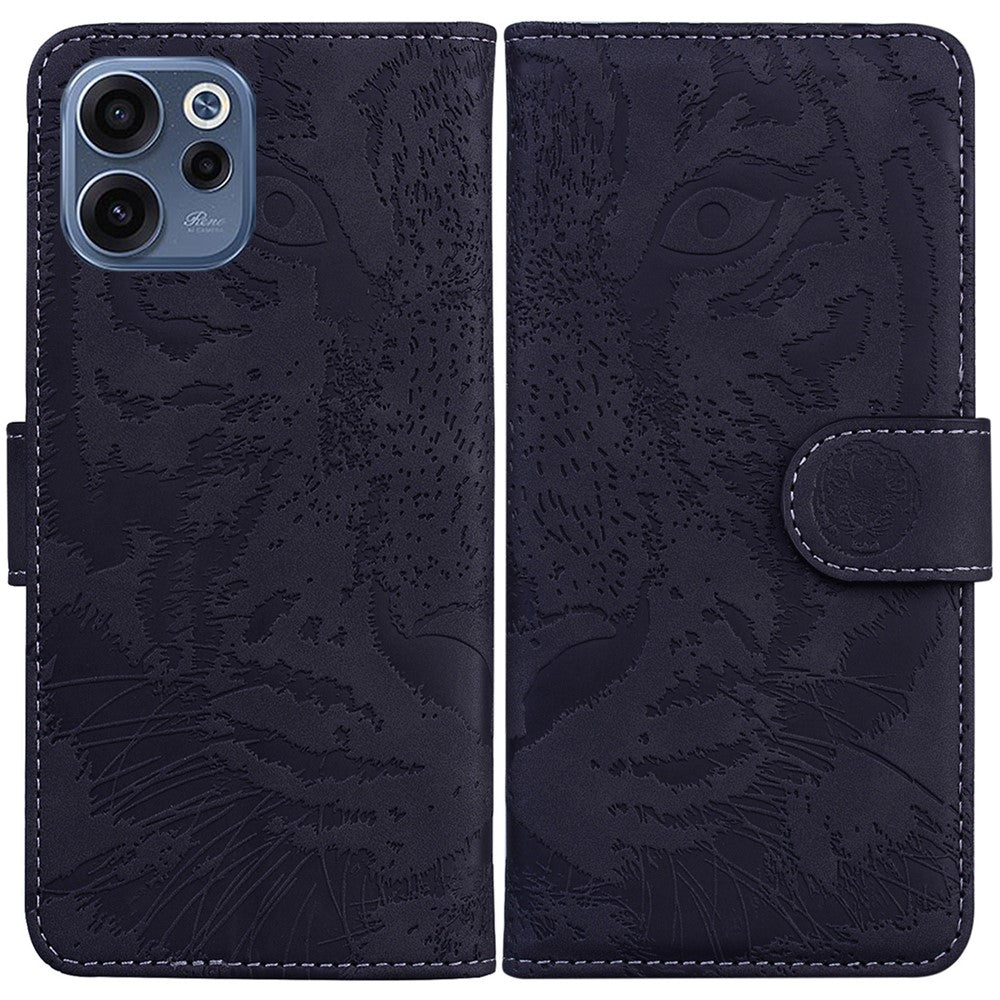 For Oppo Reno15 F 5G Case Tiger Imprint Leather Wallet Phone Cover