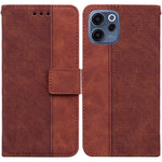 For Oppo Reno15 F 5G Case Geometry Pattern Leather Wallet Phone Cover with Wrist Strap