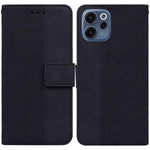 For Oppo Reno15 F 5G Case Geometry Pattern Leather Wallet Phone Cover with Wrist Strap