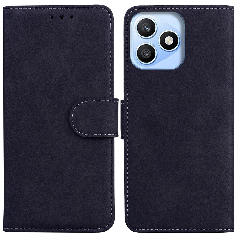 For Honor X8d 4G Case Solid Color Leather Wallet Phone Cover
