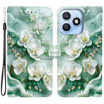 For Honor X8d 4G Case Pattern Printing Leather Flip Wallet Phone Cover with Lanyard