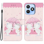 For Honor X8d 4G Case Pattern Printing Leather Flip Wallet Phone Cover with Lanyard