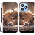 For Honor X8d 4G Leather Case Stand Wallet Pattern Printing Phone Cover with Wrist Strap