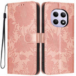 Wallet Case for Xiaomi Redmi Note 15 4G (Global)  /  Note 15 5G (Global) Imprint Floral PU Leather Stand Flip Phone Cover with Wrist Strap