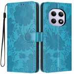 Wallet Case for Xiaomi Redmi Note 15 4G (Global)  /  Note 15 5G (Global) Imprint Floral PU Leather Stand Flip Phone Cover with Wrist Strap