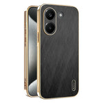 KADEM For Xiaomi Redmi Turbo 5 5G Case Electroplating Silk Texture PU + TPU Phone Back Cover