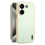 KADEM For Xiaomi Redmi Turbo 5 5G Case Electroplating Silk Texture PU + TPU Phone Back Cover