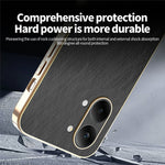 KADEM For Xiaomi Redmi Turbo 5 Max 5G Case Electroplating Silk Texture PU + TPU Phone Back Cover