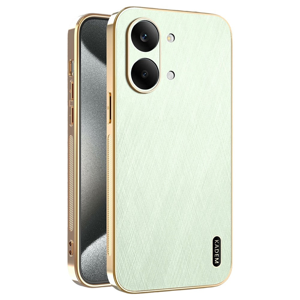 KADEM For Xiaomi Redmi Turbo 5 Max 5G Case Electroplating Silk Texture PU + TPU Phone Back Cover