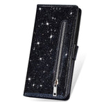 For Xiaomi 13 Pro 5G Zipper Pocket Glittery Sequins Phone Cover Full Protection PU Leather Wallet Stand Case