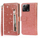 For Xiaomi 13 Pro 5G Zipper Pocket Glittery Sequins Phone Cover Full Protection PU Leather Wallet Stand Case
