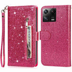 For Xiaomi 13 Pro 5G Zipper Pocket Glittery Sequins Phone Cover Full Protection PU Leather Wallet Stand Case