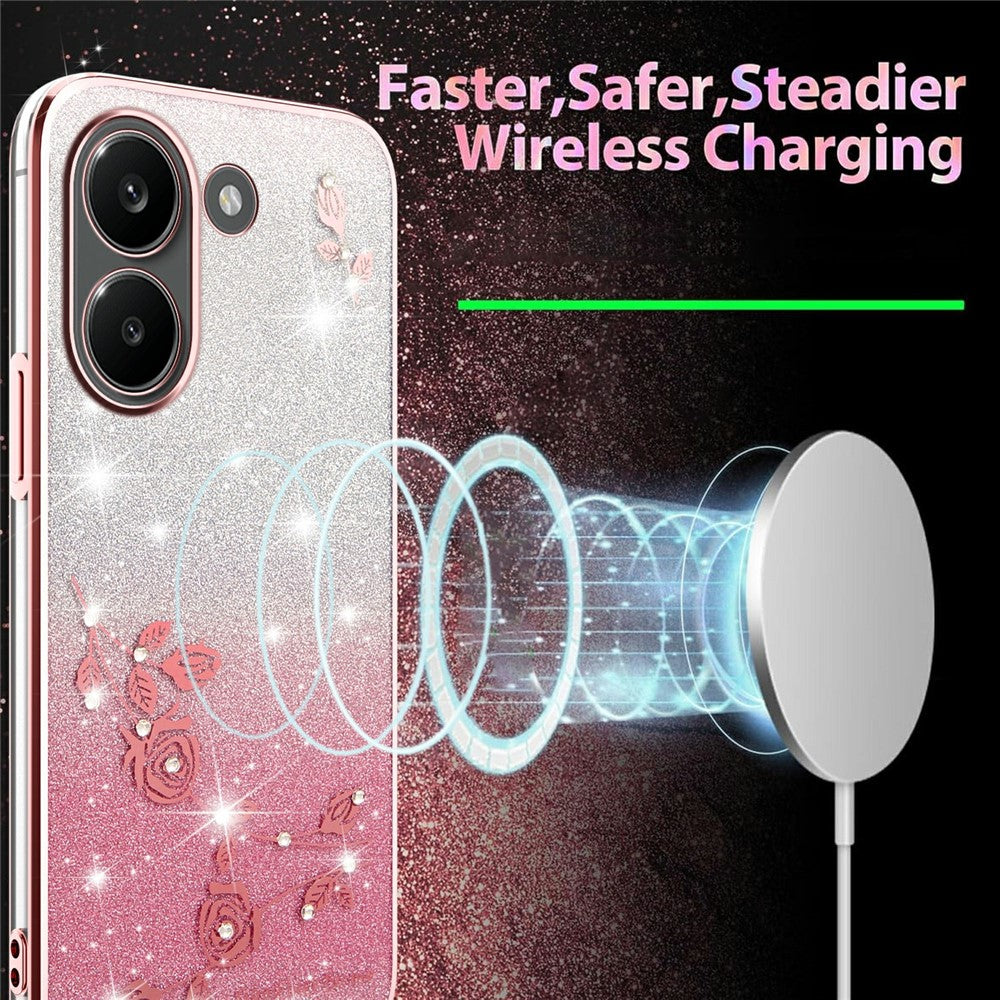 KADEM För Xiaomi Redmi Turbo 5 5G Skal Blomma TPU Flexibelt Gradient mobilskal