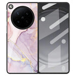 For Oppo Find N6 5G Back Case Marble Pattern Tempered Glass + PC Hybrid Phone Cover