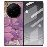 For Oppo Find N6 5G Case Marble Texture PU Leather Coated PC Foldable Phone Cover