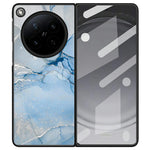 For Oppo Find N6 5G Case Marble Texture PU Leather Coated PC Foldable Phone Cover