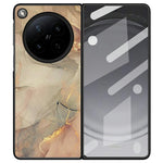 For Oppo Find N6 5G Case Marble Texture PU Leather Coated PC Foldable Phone Cover