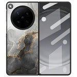 For Oppo Find N6 5G Case Marble Texture PU Leather Coated PC Foldable Phone Cover