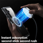 For Samsung Galaxy S24 Magnetic Case PC + TPU Phone Cover with PET Screen Film