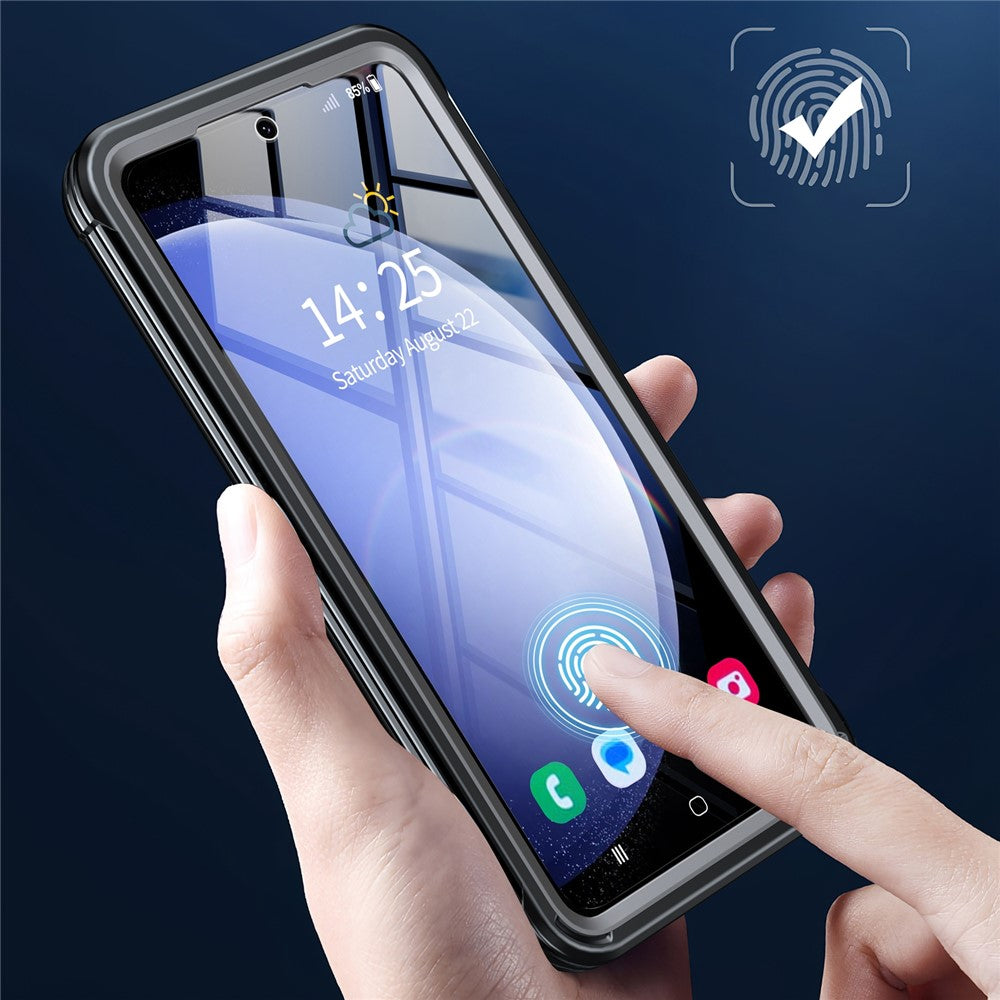 For Samsung Galaxy S24 Magnetic Case PC + TPU Phone Cover with PET Screen Film