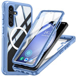 For Samsung Galaxy S24 Magnetic Case PC + TPU Phone Cover with PET Screen Film