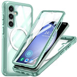 For Samsung Galaxy S24 Magnetic Case PC + TPU Phone Cover with PET Screen Film
