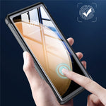 Til Samsung Galaxy S24 Ultra magnetisk cover i PC + TPU med PET-skærmfilm