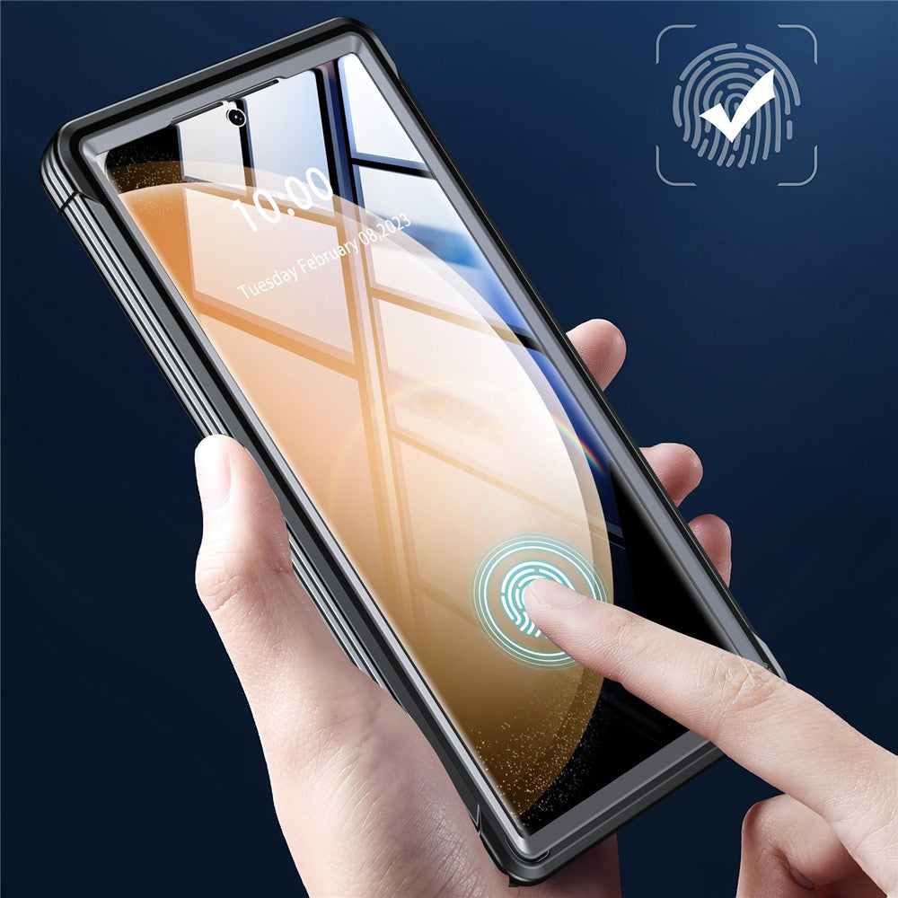 Til Samsung Galaxy S24 Ultra magnetisk cover i PC + TPU med PET-skærmfilm
