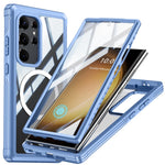 Til Samsung Galaxy S24 Ultra magnetisk cover i PC + TPU med PET-skærmfilm