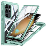Til Samsung Galaxy S24 Ultra magnetisk cover i PC + TPU med PET-skærmfilm