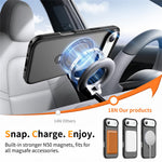 For iPhone Air Magnetic Case Compatible with MagSafe Rotary Kickstand PC + TPU Shockproof Phone Cover