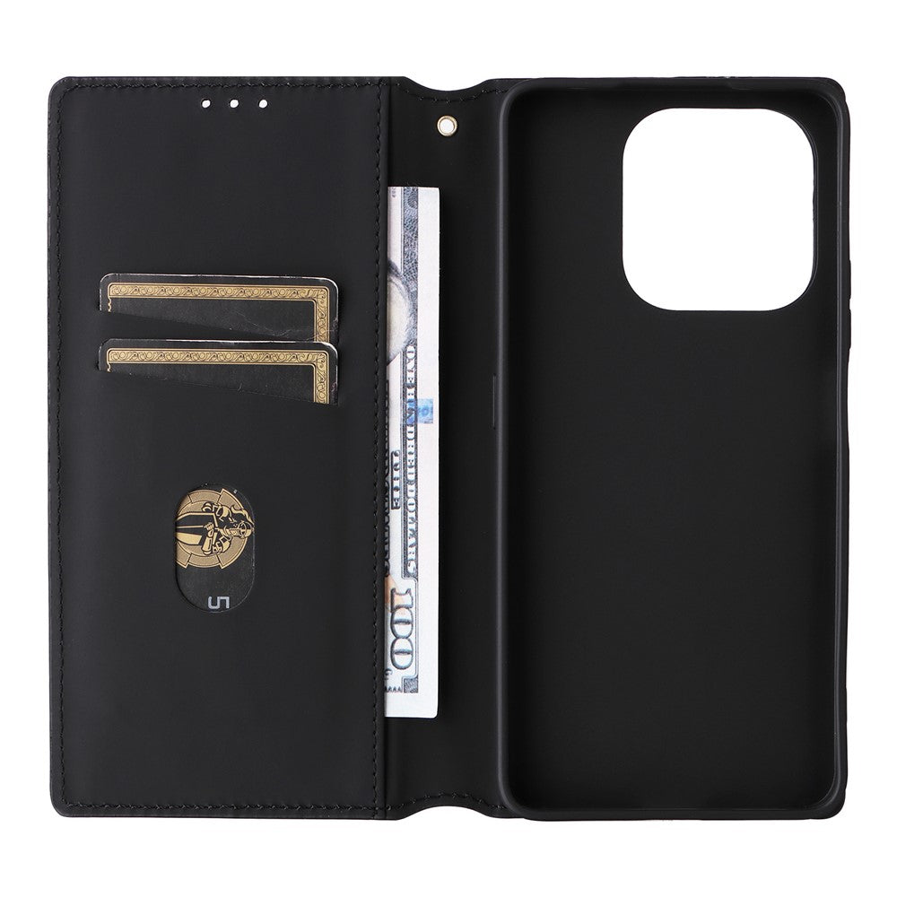 Til Honor X8d 4G Etui Pung Rombepræget PU Læder Telefoncover