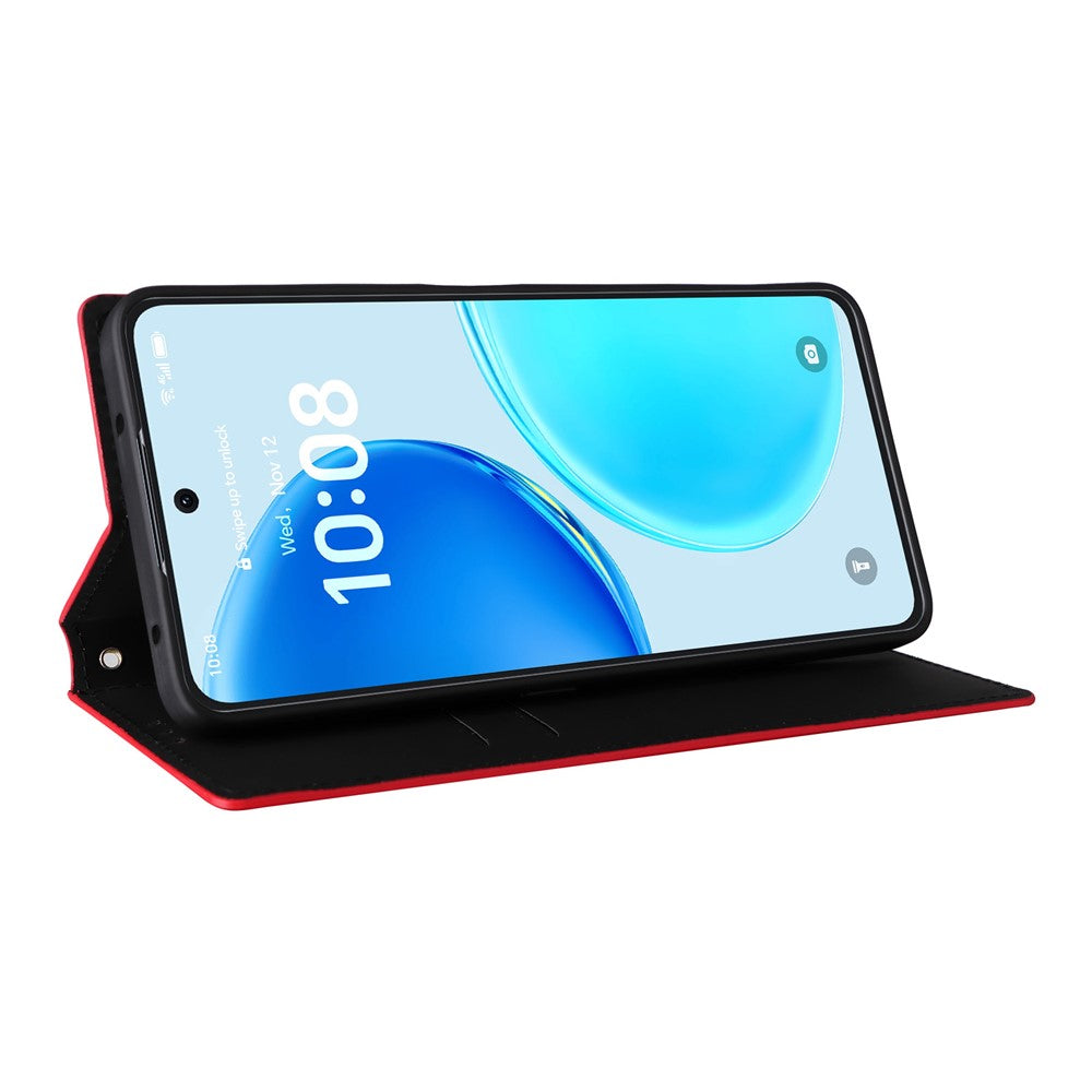 Til Honor X8d 4G Etui Pung Rombepræget PU Læder Telefoncover