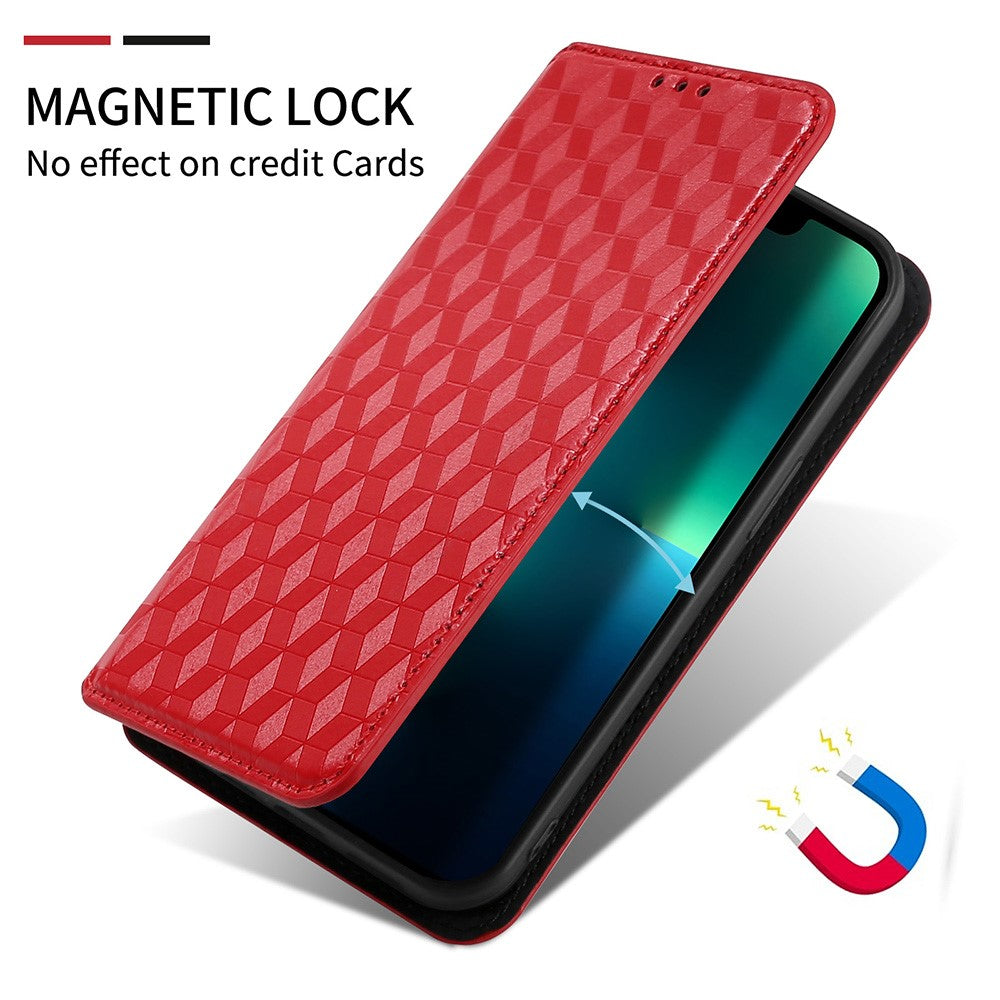 Til Honor X8d 4G Etui Pung Rombepræget PU Læder Telefoncover