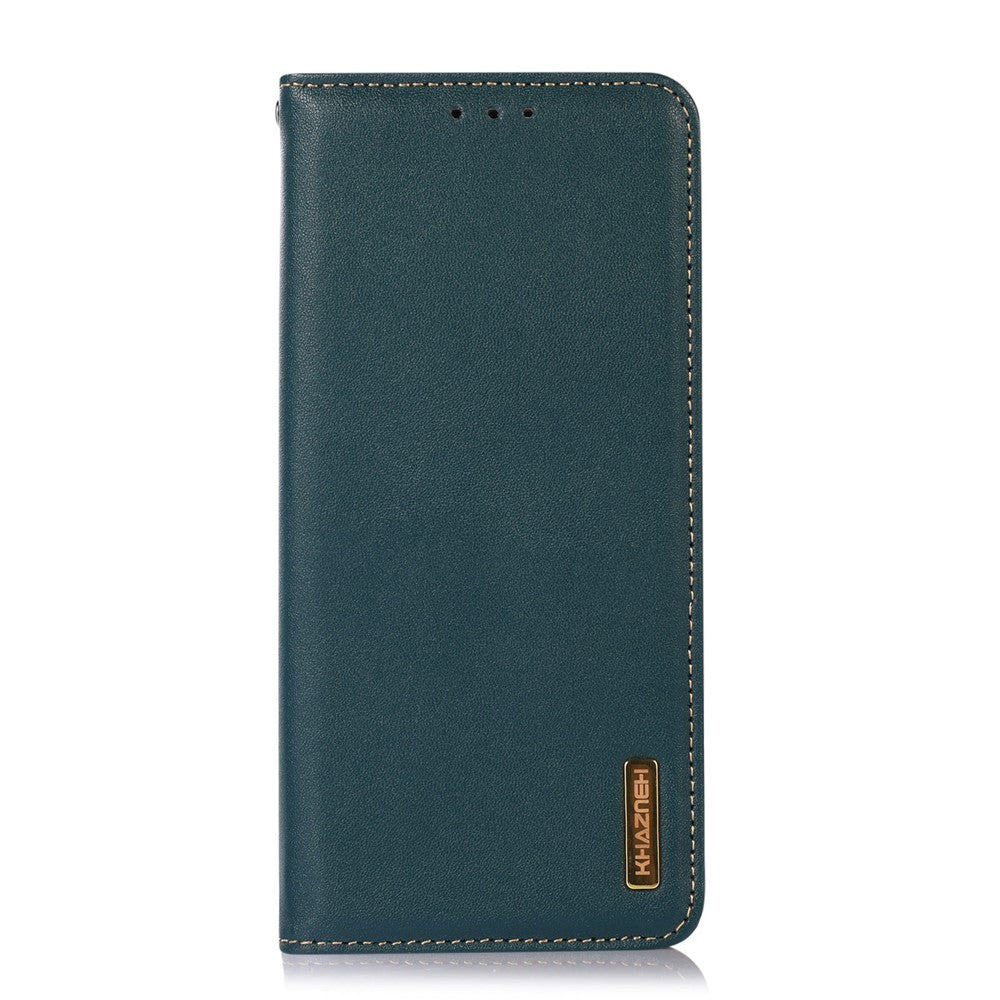 KHAZNEH For Xiaomi Redmi Turbo 5 5G Case Wallet Genuine Cow Leather Phone Cover Nappa Texture