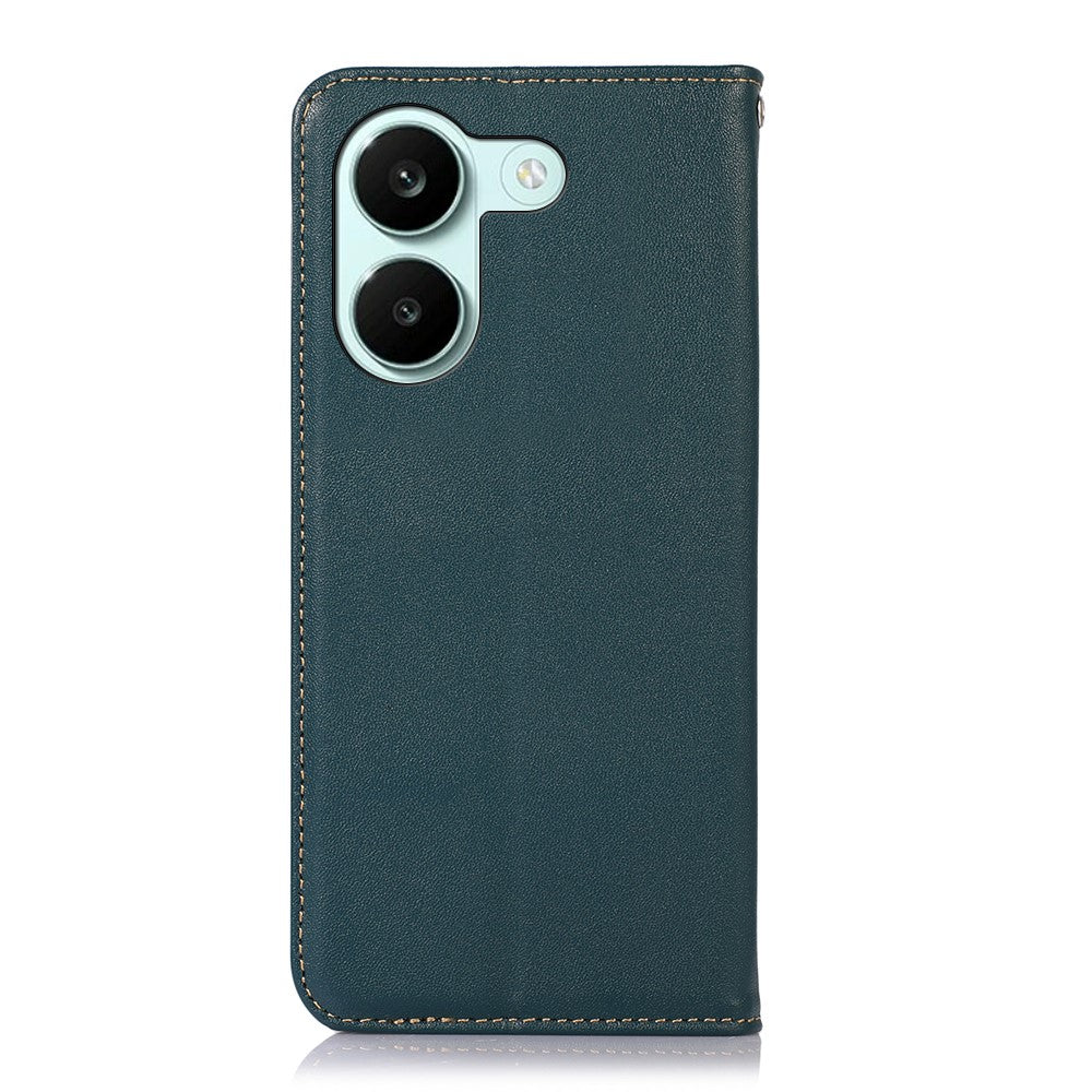 KHAZNEH For Xiaomi Redmi Turbo 5 5G Case Wallet Genuine Cow Leather Phone Cover Nappa Texture