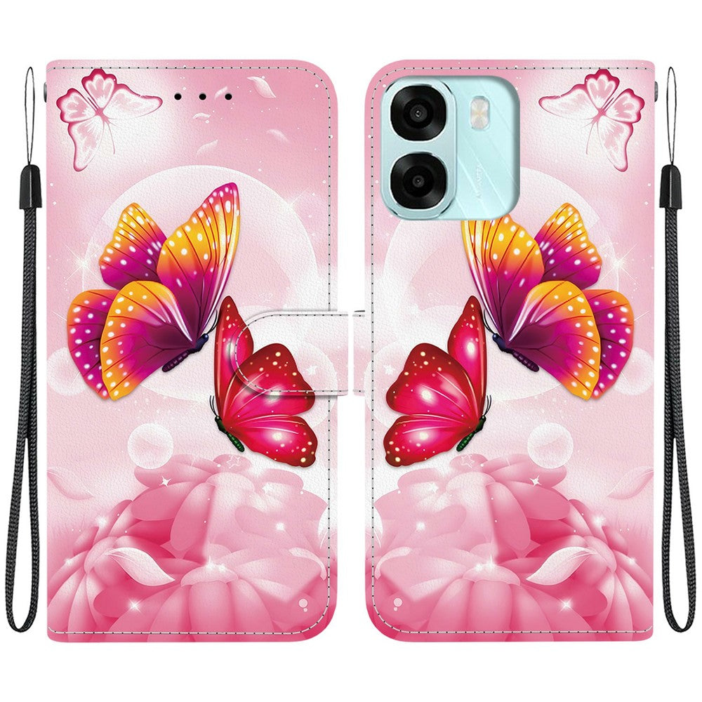 For Oppo A6 5G (Global)  /  A6 4G  /  A6s 5G  /  A6s 4G  /  A6t Pro 4G  /  A6x 4G  /  A6x 5G Case Pattern Printing Leather Flip Wallet Phone Cover with Lanyard