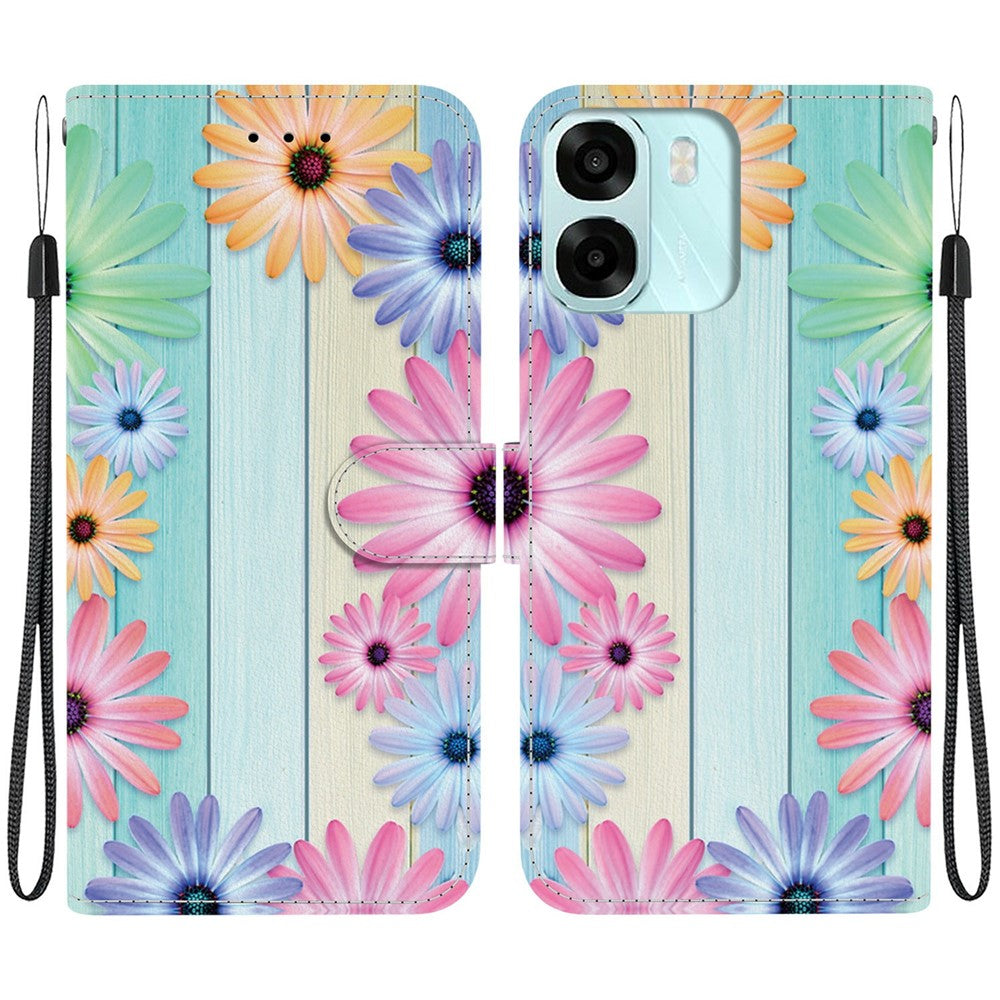 For Oppo A6 5G (Global)  /  A6 4G  /  A6s 5G  /  A6s 4G  /  A6t Pro 4G  /  A6x 4G  /  A6x 5G Case Pattern Printing Leather Flip Wallet Phone Cover with Lanyard