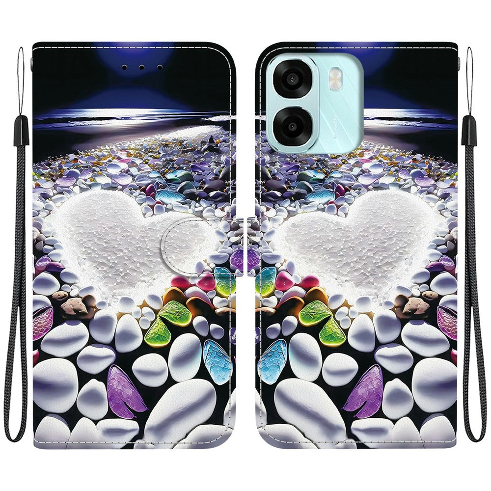 For Oppo A6 5G (Global)  /  A6 4G  /  A6s 5G  /  A6s 4G  /  A6t Pro 4G  /  A6x 4G  /  A6x 5G Case Pattern Printing Leather Flip Wallet Phone Cover with Lanyard