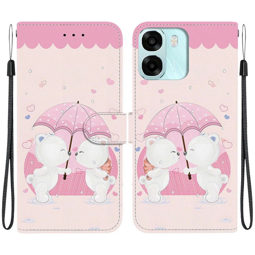 For Oppo A6 5G (Global)  /  A6 4G  /  A6s 5G  /  A6s 4G  /  A6t Pro 4G  /  A6x 4G  /  A6x 5G Case Pattern Printing Leather Flip Wallet Phone Cover with Lanyard