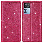 For Xiaomi 12T 5G / 12T Pro 5G / Redmi K50 Ultra 5G Card Holder Design Slim Stand Phone Cover Glitter Powder PU Leather Cell Phone Case with Magnetic Auto-absorbed Closure