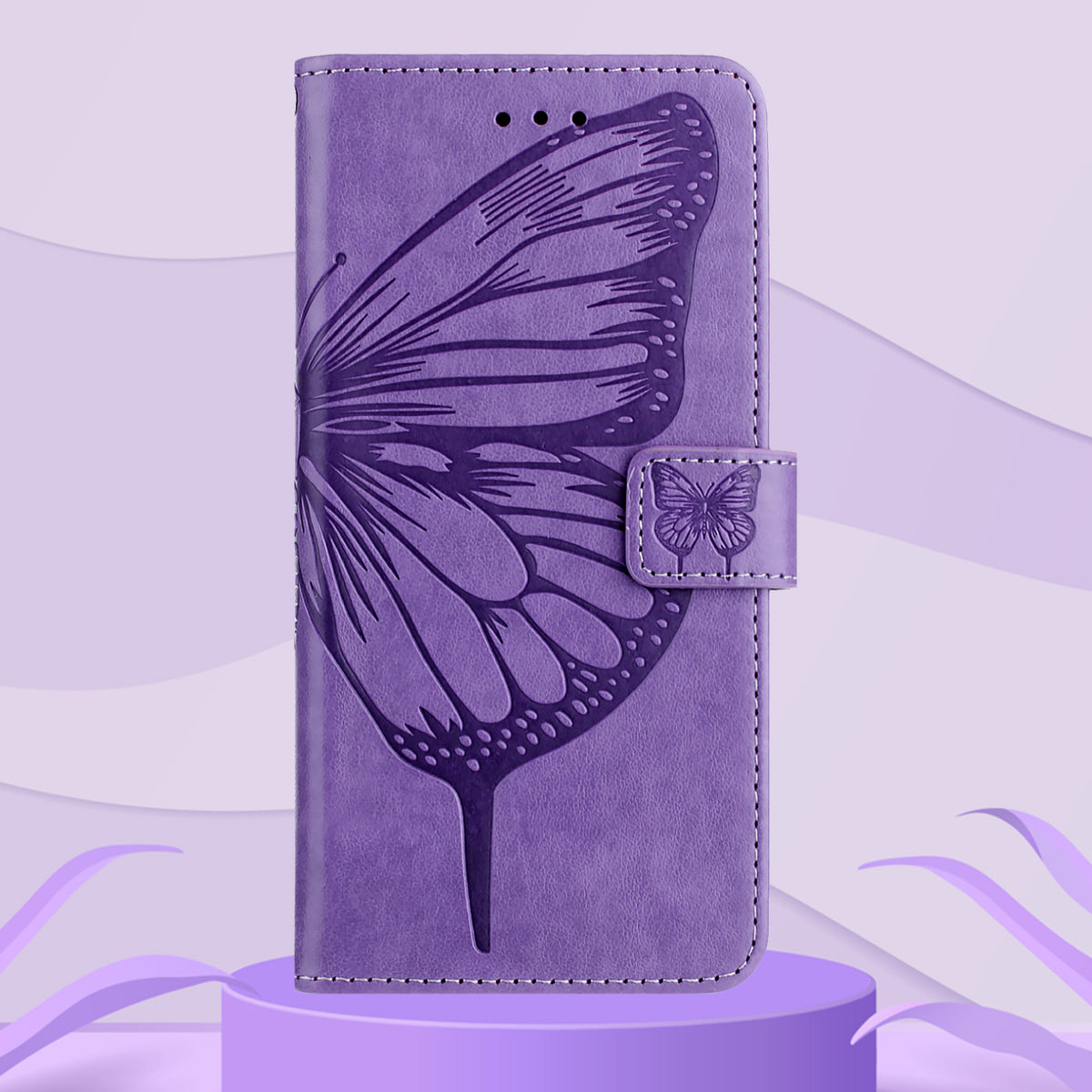 For Xiaomi Poco X8 Pro Max 5G / Xiaomi Redmi Turbo 5 Max 5G Wallet Case with Wrist Strap Butterfly Imprint Leather Phone Cover