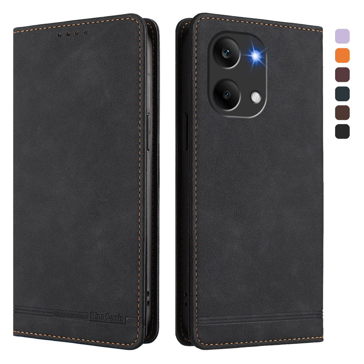 For Xiaomi Poco X8 Pro Max 5G / Xiaomi Redmi Turbo 5 Max 5G Case RINACASIS RC23 RFID Blocking Wallet Stand PU Leather Phone Cover