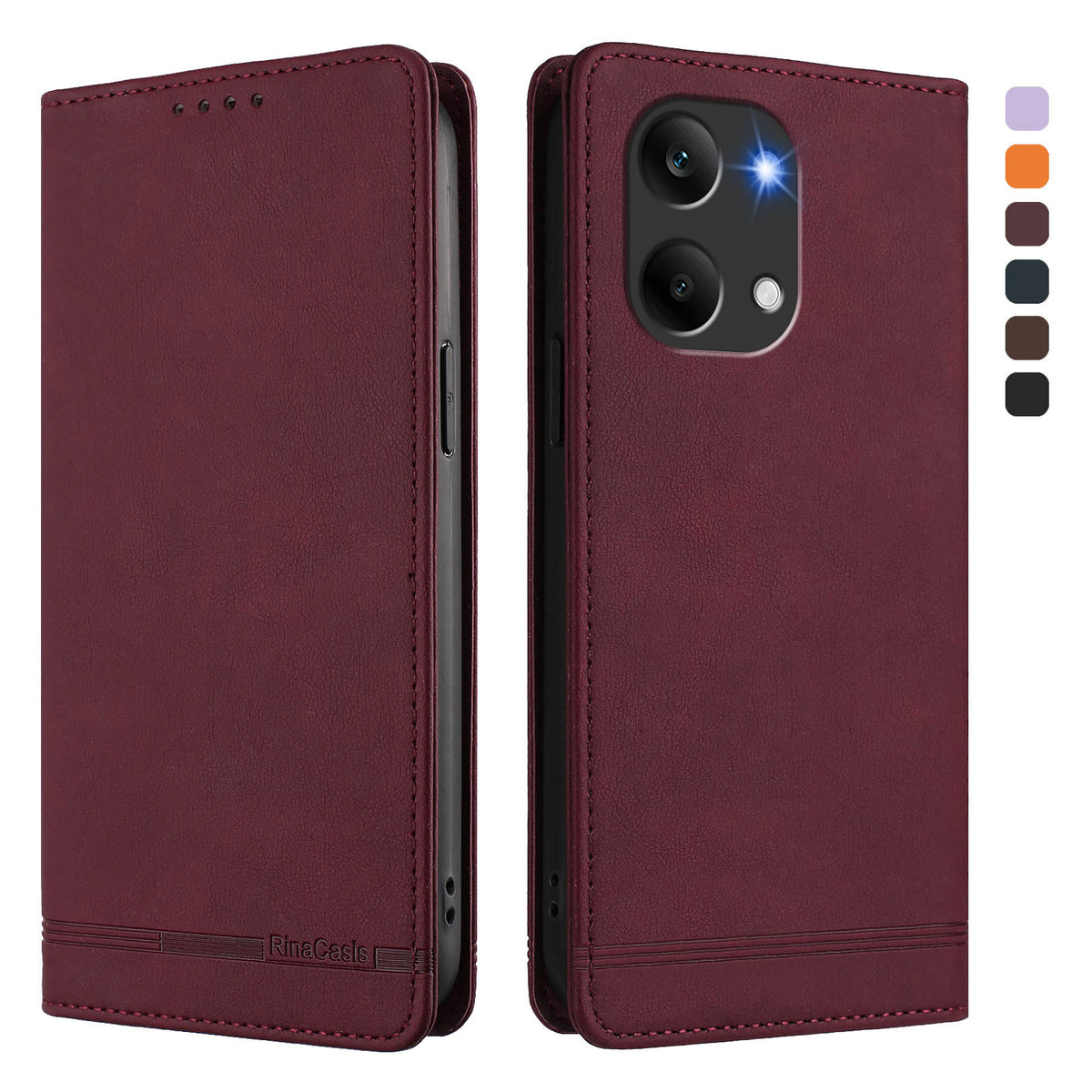For Xiaomi Poco X8 Pro Max 5G / Xiaomi Redmi Turbo 5 Max 5G Case RINACASIS RC23 RFID Blocking Wallet Stand PU Leather Phone Cover