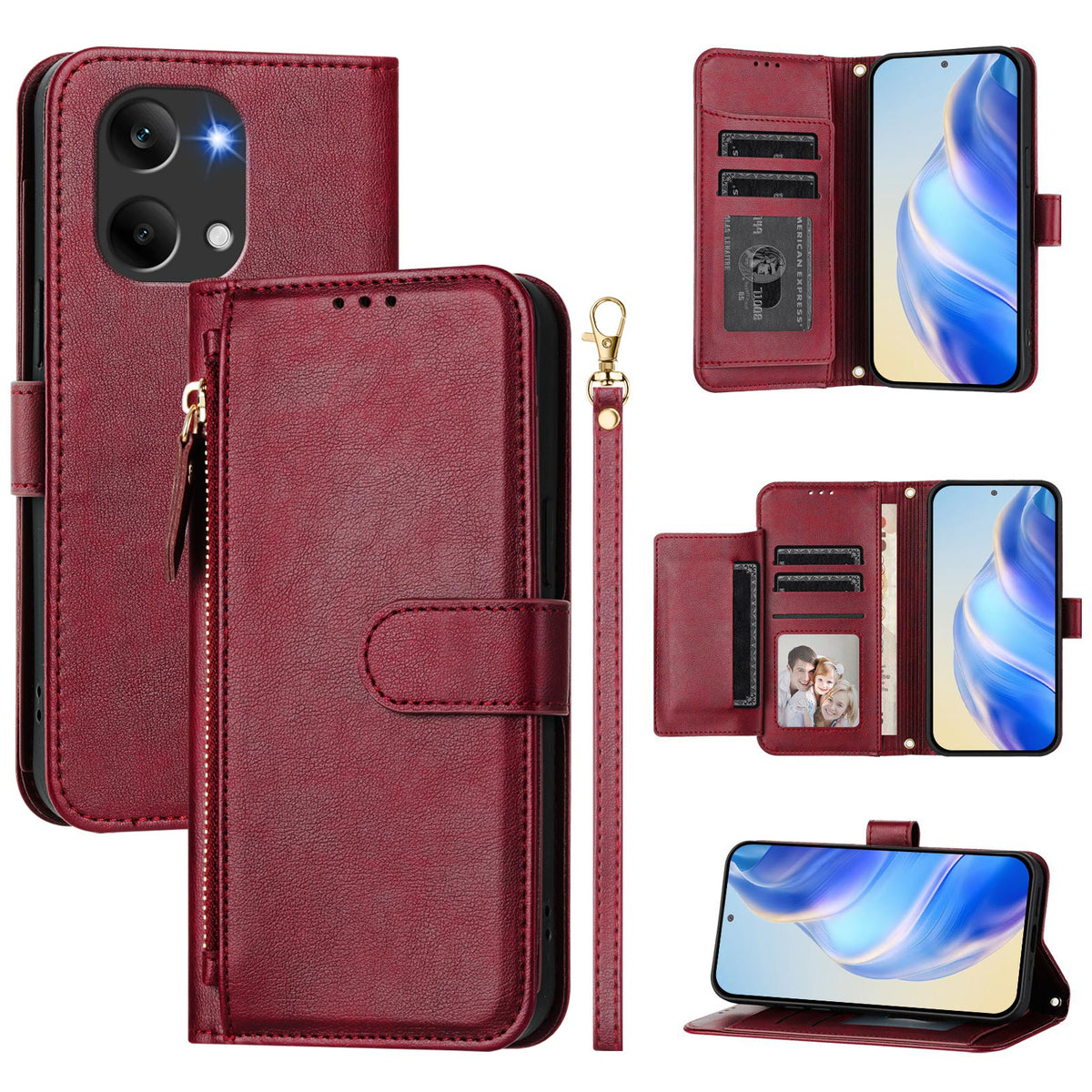 For Xiaomi Poco X8 Pro Max 5G / Xiaomi Redmi Turbo 5 Max 5G Case Zipper Pocket Multiple Card Slots Leather Phone Cover