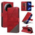For Xiaomi 17 Ultra 5G Leather Case Geometric Line Design Wallet Phone Cover with Wrist Strap
