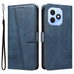 For Honor X8d 4G Wallet Case T-Shape Lines Leather Phone Cover Stand